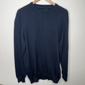 Barbour 100% Cotton Crewneck Knit Sweater Navy Pullover Mens XXL